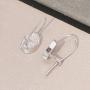 CiNily Opal Drop Earrings for Women Girls 18K White Gold Plated Oval Shape White/Blue/Pink Fire Opal Earrings Gemstone Jewelry Gift