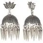 Efulgenz Boho Vintage Antique Ethnic Gypsy Tribal Indian Oxidized Silver Tassel Jhumka Dangle Earrings Jewelry Efulgenz Boho Vintage Antique Ethnic Gypsy Tribal Indian Oxidized Silver Tassel Jhumka Dangle Earrings Jewelry