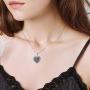 Rose Flower Heart Shaped Personalized Locket Necklace That Hold 2 Pictures Memory Photos Keep Someone Near to You Sterling Silver Jewelry