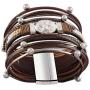 Leather Wrap Bracelet Multilayer Braided Bracelet Boho Cuff Bracelet Tube Handmade Bangle Bohemian Jewelry for Women