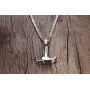 HUANIAN Mens Womens 18K Gold Plated Stainless Steel Industrial Hammer Necklace