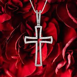 925 Sterling Silver Cross Necklace for Women - Cross Pendant with Chain - Faith Necklace by HalleluYAH