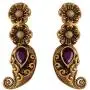 Aheli South Indian Traditional Wedding Laxmi Goddess Design Crafted Choker Necklace Earrings Set Ethnic Fashion Temple Jewelry for Women Girls