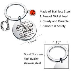 WSNANG TV Shows Inspired Keychain You are Braver Stronger Smarter Than You Think Keychain Inspirational Jewelry Gift for TV Shows Fans Lover Gifts