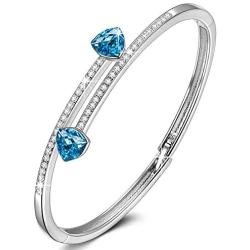 Susan Y Valentines Day Jewelry Gifts for Her, Waltz of Love Arrow Bangle Bracelet with Crystals from Austrian, Gifts for Women Girls, Jewelry Gift Box Packing, Valentine Birthday Gifts