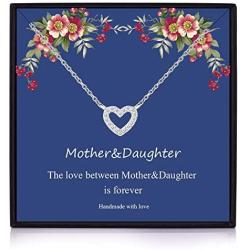 Your Always Charm Mother Daughter Necklace CZ Heart Necklaces Gifts for Mothers Day Necklaces Mom and Daughter Necklace