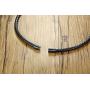 Mealguet Jewelry Black Braided Leather Chocker Necklace with Healing Lava Rock and Stainless Steel Magnet Closure for Men