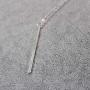 Aluinn Bar Y-Necklace Fashion Long Pendant Necklace Silver Necklace Chain Jewelry Accessories for Women and Teen Girls