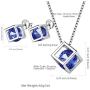 Birthstone Necklace/Earring 925 Sterling Silver Women Cross/3D Cube/Cresent Moon Birth Stone Jewelry Mens Birthday Gift Anniversary Present Birthstone Necklace/Earring 925 Sterling Silver Women Cross/3D Cube/Cresent Moon Birth Stone Jewelry Mens Birthday Gift Anniversary Present