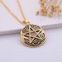 fishhook Wicca Pentacle Pentagram Venus Talisman for Protection Pendant Necklace