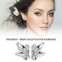 BQfife Butterfly Necklace for Women Originality Dainty Pendant Necklace Earrings Jewelry Set Gifts for Girls