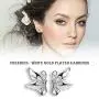 BQfife Butterfly Necklace for Women Originality Dainty Pendant Necklace Earrings Jewelry Set Gifts for Girls