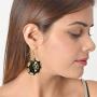 Zephyrr Tibetan Jewelry Drop Earrings Gold Tone Casual Daily Wear Statement Jewelry For Women, Black (JAE-3722)