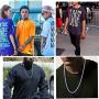 ChainsPro 3/4.5/6/7MM Flat Franco Cuban Link Chain, 18/22/26/28/30/32 inches,Black/18K Gold Plated/Rose Gold Color(Send Gift Box)