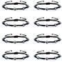 Florideco 8PCS Evil Eye Bracelet Anklet Protection Luck Braided String Kabbalah Bracelet Handmade Rope Cord Thread Friendship Bracelet