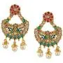 Efulgenz Indian Bollywood 14K Gold Plated Traditional Wedding Crystal Pearl Tassel Chandelier Chandbali Earrings Jewelry Set Efulgenz Indian Bollywood 14K Gold Plated Traditional Wedding Crystal Pearl Tassel Chandelier Chandbali Earrings Jewelry Set