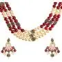 Efulgenz Indian Bollywood Multi Layered Faux Ruby Kundan Pearl Beads Bridal Wedding Floral Necklace Earrings Jewelry Set for Women Efulgenz Indian Bollywood Multi Layered Faux Ruby Kundan Pearl Beads Bridal Wedding Floral Necklace Earrings Jewelry Set for Women