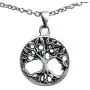 Norse Viking Jewelry Celtic Yggdrasil Tree of life Bonsai Pagan silver pewter Mens pendant necklace charm Protection Amulet for men women boys girls Unisex