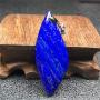 Lapis Pendant,Natural Royal Blue Lapis Lazuli Stone Jewelry For Woman Man Crystal 48x19x5mm Beads Silver Gemstone AAAA