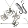 RechicGu Octopus Jewelry Set Sea Creature Kraken Tentacle Necklace Earrings Bangle Anklet Bracelet Nature Pack Fisherman Fish Gift