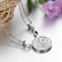Music Note Puzzle Couples Pendant Necklaces Stainless Steel For Him and Her Matching Set