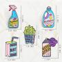 Cute Creative Enamel Pins Brooch Set, 5 pcs Colorful Lovely Pins Badges for Women Girls Boys Clothes Backpacks Decor …