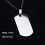 Fanery Sue Personalized Custom Message Engraved Stainless Steel Necklace Military Small Dog Tag Pendant w/24 inch Chain,Jewelry Box,Keyring(Silver) Fanery Sue Personalized Custom Message Engraved Stainless Steel Necklace Military Small Dog Tag Pendant w/24 inch Chain,Jewelry Box,Keyring(Silver)