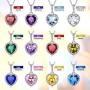 FaithHeart Birthstone Pendant Necklace, Sterling Silver Heart/Celtic Knot Month Stones Necklaces for Women, Birthday Charms Girls S925 Teens Jewelry