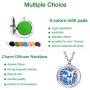 JAOYU Diffuser Necklace for Women Essential Oil Diffuser Aromatherapy Pendant Stainless Steel Necklaces Animal Jewelry Gifts