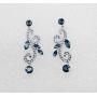 Faship Gorgeous Rhinestone Crystal Floral Necklace Earrings Set