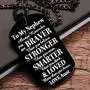 FAINOL Nephew Gifts from Aunt and Uncle - to Our Nephew, Always Remember You’re Braver Than You Believe. Black Dog Tag Necklace FAINOL Nephew Gifts from Aunt and Uncle - to Our Nephew, Always Remember You’re Braver Than You Believe. Black Dog Tag Necklace