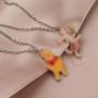 BAUNA The Pooh Bear Gift The Pooh Bear Necklace Long Distance Best Friend Necklace Set for 2