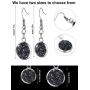 16 Pairs Faux Druzy Drop Earrings Colorful Dangle Earrings Resin Crystal Earrings for Women Girls