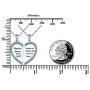 S925 Sterling Silver Best Friend Necklaces Heart 2 Piece Gifts Women Teen Girls Friendship BFF Pendant Necklace Set