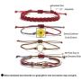 String Wave Ankle Bracelets for Women Adjustable Compass Bracelets Waterproof Handmade Strand Braided Rope Sunflower Boho Bracelet Set Women Teen Girls