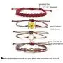 String Wave Ankle Bracelets for Women Adjustable Compass Bracelets Waterproof Handmade Strand Braided Rope Sunflower Boho Bracelet Set Women Teen Girls