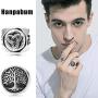 Hanpabum 2Pcs Stainless Steel Rings for Men Celtic Knot Signet & Tree of Life Rings Set Size 7-13