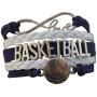Infinity Collection Basketball Bracelet - Charm Bracelet- Basketball Jewelry - Perfect Basketball Gift