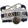 Infinity Collection Basketball Bracelet - Charm Bracelet- Basketball Jewelry - Perfect Basketball Gift Infinity Collection Basketball Bracelet - Charm Bracelet- Basketball Jewelry - Perfect Basketball Gift