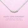 50th Birthday Gifts for Women - Sterling Silver Necklace Five Pearls for Her 5 Decades - 50 Years Old Jewelry Gift Idea