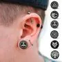 FaithHeart Viking Runes Black Stud Earrings Men Women Studs Set Jewelry 2-12 MM with Brand Packaging 6 Pairs