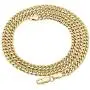 The Bling Factory 4mm-14mm 14k Yellow Gold Plated Flat Cuban Link Curb Chain Necklace The Bling Factory 4mm-14mm 14k Yellow Gold Plated Flat Cuban Link Curb Chain Necklace