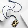 Natural Nephrite Jade Necklace Pendant Inlaid with 22K Gold Good Luck Charm Jade Jewelry