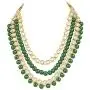 Aheli Multi Layered Faux Kundan Beaded Necklace Earrings Maang Tikka Indian Ethnic Bollywood Jewellery Set for Women Aheli Multi Layered Faux Kundan Beaded Necklace Earrings Maang Tikka Indian Ethnic Bollywood Jewellery Set for Women