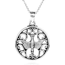 AeraVida Gentle Dove Holy Spirit .925 Sterling Silver Pendant Necklace