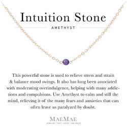 MaeMae Healing Stone Handmade Dainty Necklace | 4mm Genuine Stone