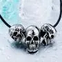 PAMTIER Mens Stainless Steel Gothic Biker Skull Pendant Necklace DIY Jewelry PAMTIER Mens Stainless Steel Gothic Biker Skull Pendant Necklace DIY Jewelry