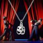Gzrlyf Comedy and Tragedy Mask Earrings Drop Dangle Earrings Drama Masks Jewelry Theater Gifts (Necklace)