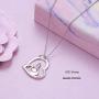 Easter Gifts Jewelry Bunny Necklace Silver with Message Keep Me in Your Heart, Best gifts for Rabbit Lovers Wedding Gift