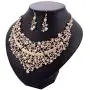Yuhuan Women Alloy Crystal Necklace and Earring Set Wedding Jewelry Rhinestone Necklace Yuhuan Women Alloy Crystal Necklace and Earring Set Wedding Jewelry Rhinestone Necklace